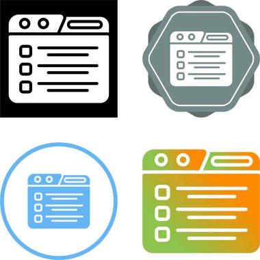 Görev yöneticisi simgeleri ayarlandı, vektör illüstrasyonu 