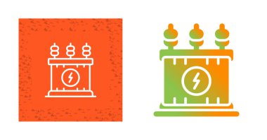 Güç Trafo Simgesi. Elektrik Enerji Dağıtım Sembolü