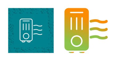 Taşınabilir Hava Temizleyici simgeleri vektör illüstrasyonu