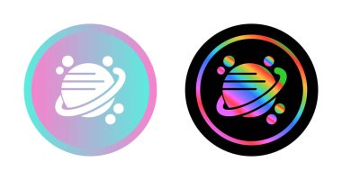 Beyaz arka planda izole edilmiş basit gezegen simgeleri. Vektör illüstrasyonu