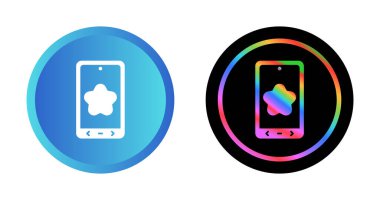 akıllı telefon simgeleri ayarlandı, vektör illüstrasyonu basit tasarım