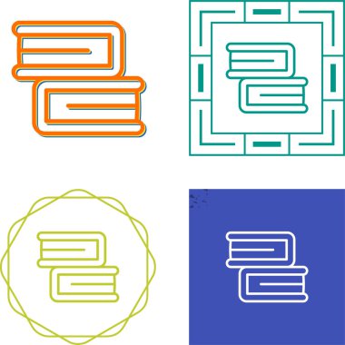 Beyaz arkaplanda izole edilmiş kitap simgeleri. Eğitim simgeleri, vektör illüstrasyonu 