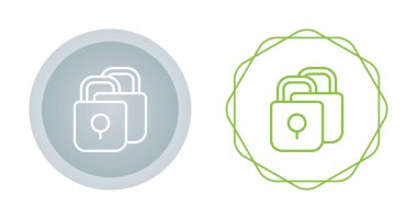 Beyaz Arkaplanda İki Asma Kilit Simgesi