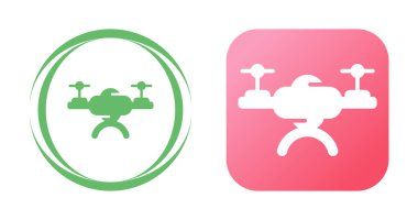 Drone simgeleri vektör illüstrasyonunu ayarla