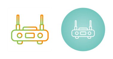 Wi-Fi yönlendiricileri simgeleri web basit illüstrasyon