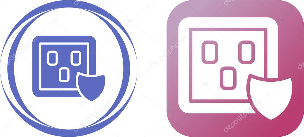 Surge Protector line icons set. Power Strip vector graphics