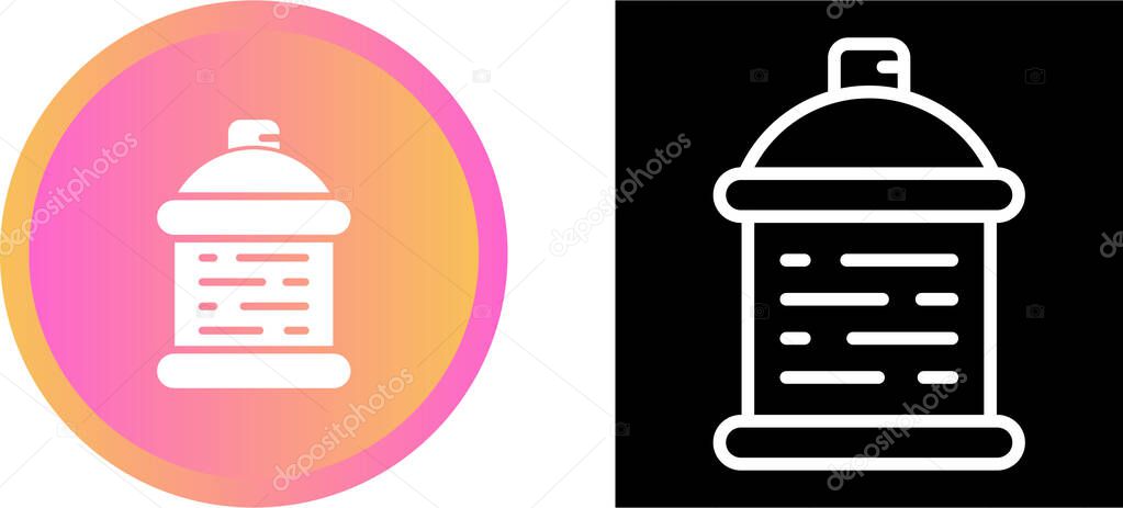 Spray can silhouette black icon. Vector illustration of spray can symbol isolated on white background