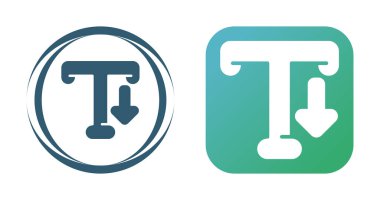 Typography web simgeleri seti, vektör illüstrasyonu