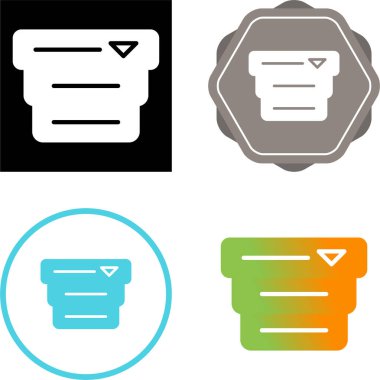 Beyaz arkaplanda menü simgelerini indir, vektör illüstrasyonuName    