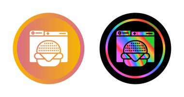 Çizburger simgeleri, güvenlik konsepti, vektör illüstrasyonlu bilgisayar dizinleri   