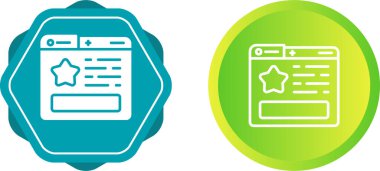 Satır tarayıcı pencerelerini yıldız simgeleriyle ayarla. vektör illüstrasyonu     