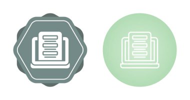 dizüstü bilgisayar web simgesi vektör illüstrasyonundaki belge