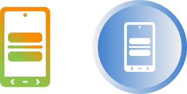 akıllı telefon simgeleri ayarlandı, vektör illüstrasyonu basit tasarım