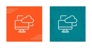 bulut bilgisayar simgeler kümesi, vektör çizim           