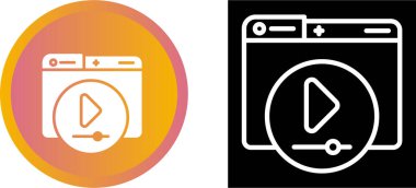 Video Oyuncu Simgeleri, vektör illüstrasyonu