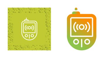 RFID Okuyucu Web simgesi vektör çizimi