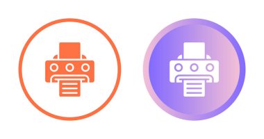 Yazıcı simgeleri ayarlandı. Web basit illüstrasyonu