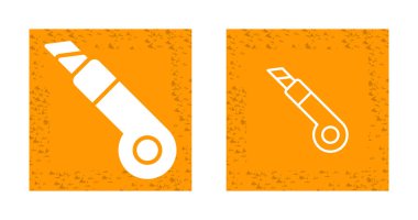 Çizgi bıçak simgeleri ayarlandı. Web illüstrasyonu