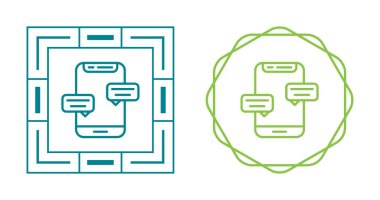 İleti simgeleri ayarlandı, vektör illüstrasyonu
