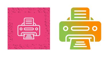 Yazıcı simgesinin vektör illüstrasyonu