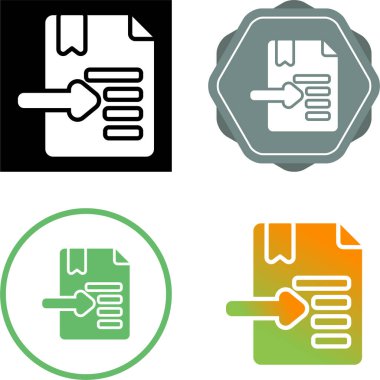 belge web simgesi vektör illüstrasyonu