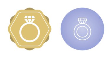 beyaz arkaplanda izole edilmiş elmas simgelere sahip halka