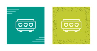 Ethernet Anahtar Simgesi. Modern İllüstrasyon taslağı. Vektör Resimleri Beyazda İzole Edildi 