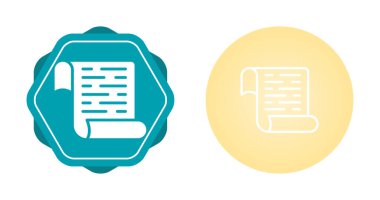 Metin Satırları Sanat Vektörü Simgesi ile Eski Parşömen Kağıdı 