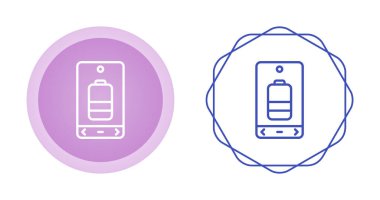 Mobil ekranlarda pil seviyelerini gösteren grafik simgeleri 