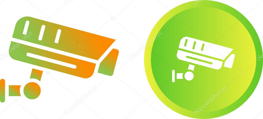 Fixed CCTV, Security Camera Icons set, Vector Template Illustration Design