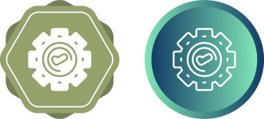 çizgi dişli tekerlek simgesi izole edilmiş vektör.