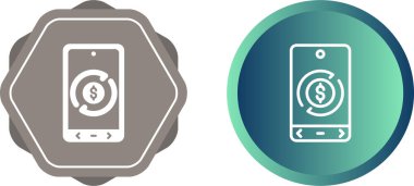 Beyaz arkaplanda akıllı telefon simgesi, sembol, vektör