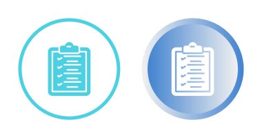 Kontrol listesi simgeleri ayarlandı, vektör illüstrasyonu 