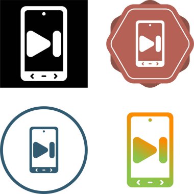 akıllı telefon simgeleri ayarlandı, vektör illüstrasyonu basit tasarım