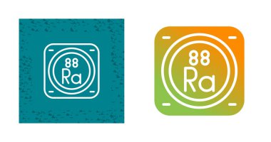 Radyum kimyasal element simgeleri vektör illüstrasyonu