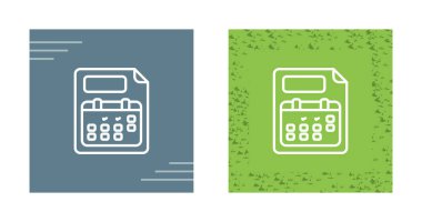 takvim simgelerine sahip belge, vektör illüstrasyonu basit tasarım