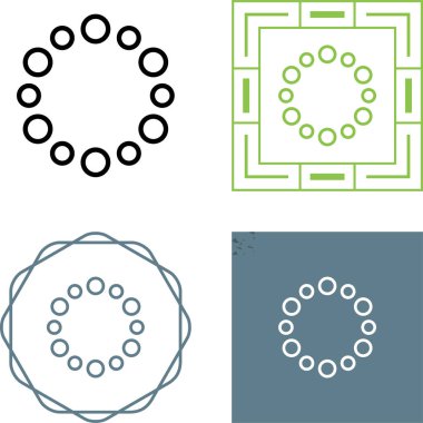 soyut çember ağ simgesi vektör çizimi