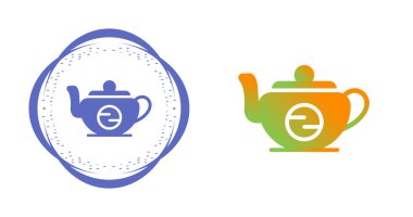 çaydanlık simgeleri, vektör illüstrasyonu, tasarım