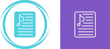 müzik listesi simgesi seti, vektör illüstrasyonu