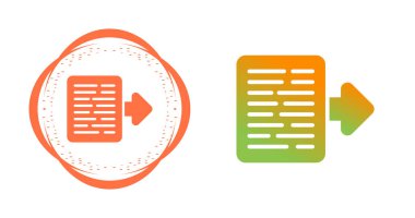 belge dışarıya aktarma simgesi basit düz illüstrasyon