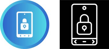 kilitlenmiş ekran ağ simgesi vektör illüstrasyonu