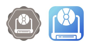 dizüstü bilgisayar ve cd simgeleri beyaz ve siyah arkaplan üzerinde izole edilmiş, vektör illüstrasyonu