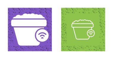 kova ağ ikonu vektör illüstrasyonu