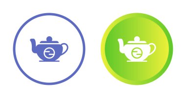 çaydanlık simgeleri, vektör illüstrasyonu, tasarım