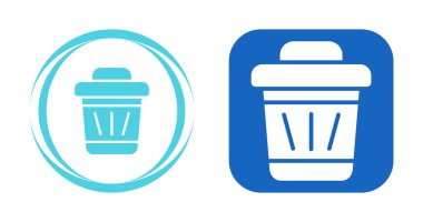 Çöp kutusu simgesi setinin vektör illüstrasyonu  