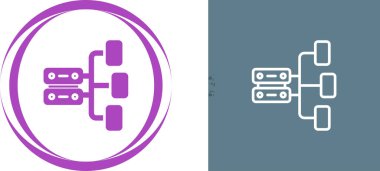 Sunucu teknoloji simgeleri ayarlandı, vektör illüstrasyonu 