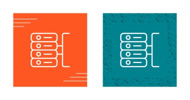 bilgisayar sunucu simgeleri ayarlandı, vektör illüstrasyonu basit tasarım