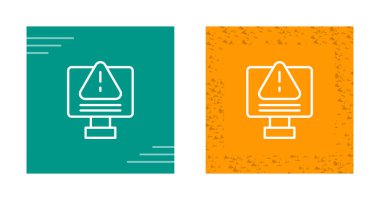 Satır bilgisayarlarını ünlem işareti vektör illüstrasyonu ile ayarla 