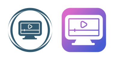 video Basit Simgeleri kümesi, Vektör İllüstrasyonu 
