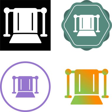 Yeşil Ekran Web simgesi vektör illüstrasyonu